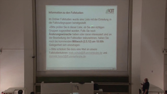 Vorlesung "Logistik" der Fakultät für Maschinenbau im Sommersemester 2012, gehalten am 30.04.2012, Teil 1