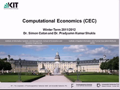 Computational Economics, gehalten am 17.01.2012, Teil 1