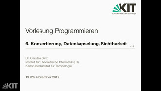 Programmieren, WS 2012/13, gehalten am 26.11.2012