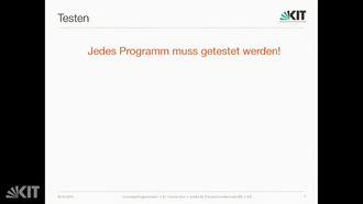 Programmieren, WS 2012/13, gehalten am 28.01.2013