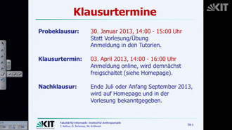 Digitaltechnik und Entwurfsverfahren, WS 2012/13, gehalten am 21.01.2013