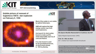 Alpha-Magnet-Spectometer (AMS) - KIT-Astronautentag - Die Space-Shuttle-Mannschaft im Audimax des KIT