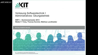 Vorlesung "Softwaretechnik I", SS 2013, gehalten am 22.04.2013