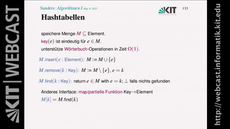 Vorlesung "Algorithmen I", SS 2013, gehalten am 08.05.2013