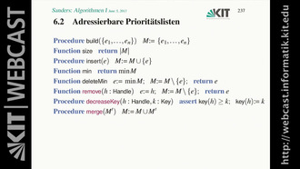 Vorlesung "Algorithmen I", SS 2013, gehalten am 05.06.2013