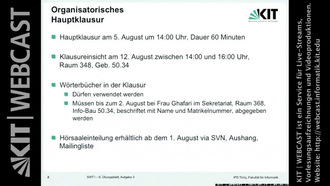 Vorlesung "Softwaretechnik I", SS 2013, gehalten am 17.07.2013