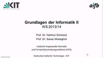 Grundlagen der Informatik II, WS 2013/2014, gehalten am 21.10.2013