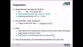 MKL CAD Übung, WS 2013/2014, gehalten am 14.11.2013