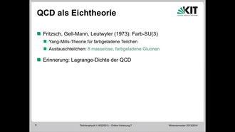 Teilchenphysik I, WS 2013/2014, Online-Vorlesung 7