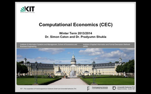 Computational Economics, WS 2013/2014, gehalten am 29.10.2013
