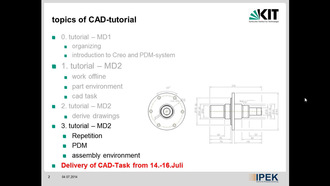 MD CAD Tutorial, SS 2014, gehalten am 04.07.2014