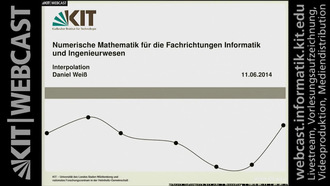 Numerische Mathematik für die Fachrichtungen Informatik und Ingenieurwesen, SS 2014, gehalten am 11.06.2014