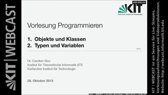 Programmieren, WS 2013/2014, gehalten am 28.10.2013