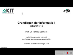 Grundlagen der Informatik II, WS 2014/2015, gehalten am 20.10.2014