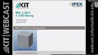 CAD-Übungen zu Maschinenkonstruktionslehre III, WS 2014/2015, gehalten am 30.10.2014