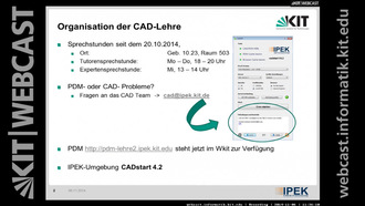 CAD-Übungen zu Maschinenkonstruktionslehre III, WS 2014/2015, gehalten am 06.11.2014