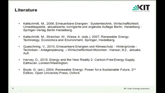 Renewable Energy - Resources, Technologies and Economics, WS 2014/2015, gehalten am 24.10.2014