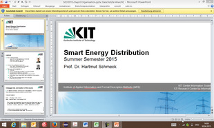 Smart Energy Distribution, SS 2015, gehalten am 30.04.2015 - Teil 1