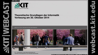 Theoretische Grundlagen der Informatik, WS 2014/15, gehalten am 30.10.2014, Lektion 04