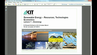 Renewable Energy - Resources, Technologies and Economics, WS 2015/2016, gehalten am 27.11.2015 - Lecture 7