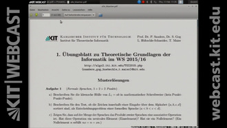 Theoretische Grundlagen der Informatik, WS 2015/2016, gehalten am 11.02.2016, Übung - 26