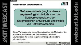 01: Softwaretechnik 1, Vorlesung, SS 2016, am 18.04.2016
