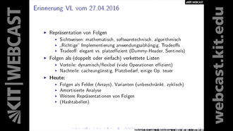 05: Algorithmen I, Vorlesung, SS 2016, am 02.05.2016