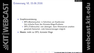 17: Algorithmen I, Vorlesung, SS 2016, am 20.06.2016