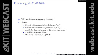 19: Algorithmen I, Vorlesung, SS 2016, am 27.06.2016
