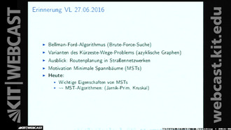 20: Algorithmen I, Vorlesung und Übung, SS 2016, am 29.06.2016