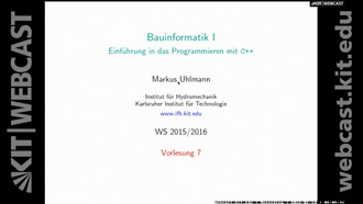 Bauinformatik I, WS 2015/2016, gehalten am 14.01.2016, Vorlesung 07