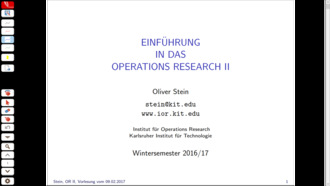 Einführung in das Operations Research II, Vorlesung, WS 2016/17, 09.02.2017