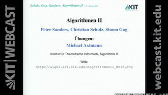 Algorithmen II, Vorlesung, WS 2016/17, 07.02.2017, 26