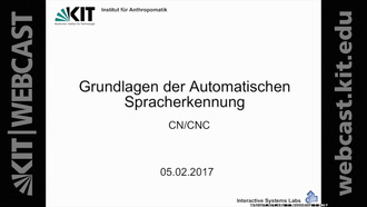 Grundlagen der Automatischen Spracherkennung, Vorlesung, WS 2016/17, 06.02.2017, 19