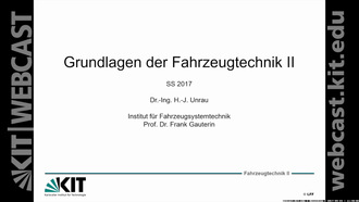 01: Grundlagen der Fahrzeugtechnik 2, Vorlesung, SS 2017, 24.04.2017