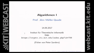 14: Algorithmen 1, Vorlesung, SS 2017, 14.06.2017