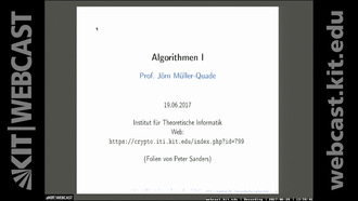 17: Algorithmen 1, Vorlesung und Übung, SS 2017, 28.06.2017