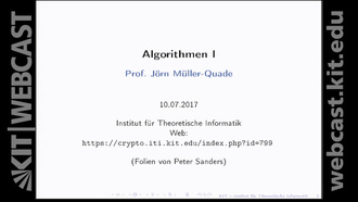 20: Algorithmen 1, Vorlesung, SS 2017, 10.07.2017