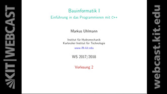 02: Bauinformatik 1, Vorlesung, WS 2017/18, 26.10.2017