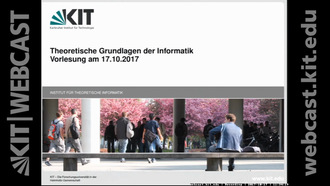 01: Theoretische Grundlagen der Informatik, Vorlesung, WS 2017/18, 17.10.2017