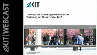 05: Theoretische Grundlagen der Informatik, Vorlesung, WS 2017/18, 07.11.2017