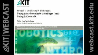 08: Robotik I - Einführung in die Robotik, Übung, WS 2017/18, 09.11.2017