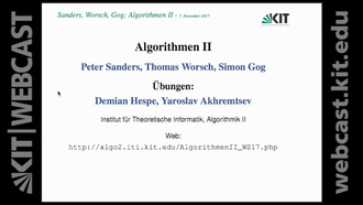 06: Algorithmen 2, Vorlesung, WS 2017/18, 07.11.2017