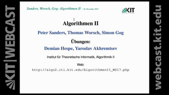 11: Algorithmen 2, Vorlesung, WS 2017/18, 27.11.2017
