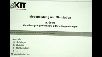 Modellbildung und Simulation, 03. Übung, WS 2017/18, 20.11.2017
