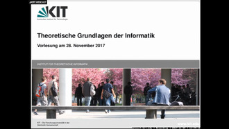 09: Theoretische Grundlagen der Informatik, Vorlesung, WS 2017/18, 28.11.2017