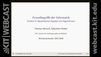 23: Grundbegriffe der Informatik, Vorlesung, WS 2017/18, 26.01.2018