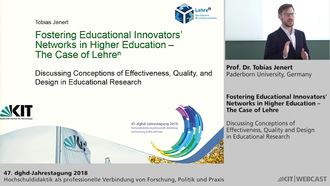 Fostering Educational Innovators' Networks in Higher Education - The Case of Lehre - 47. Jahrestagung der Deutschen Gesellschaft für Hochschuldidaktik 2018