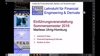 01: Investments, Einführungsveranstaltung und Vorlesung, SS 2018, 17.04.2018