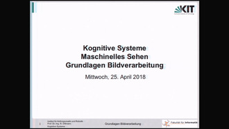 02: Kognitive Systeme, Vorlesung, SS 2018, 25.04.2018